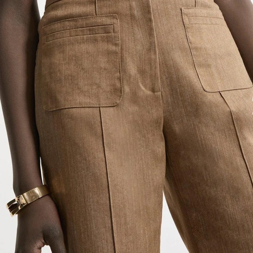 J. Crew Women's cotton red and tan Pants size 8